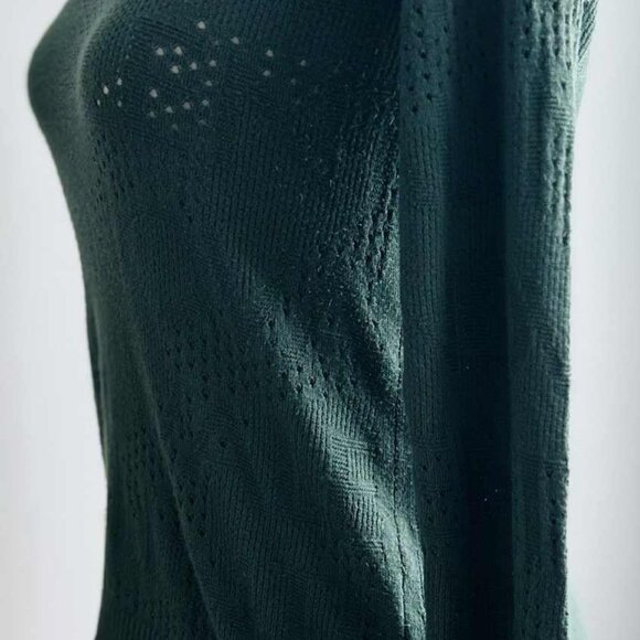 Valentino Forest Green Cotton Jacquard Knit Sweater with Surface Wear – US XS - Picture 6 of 12